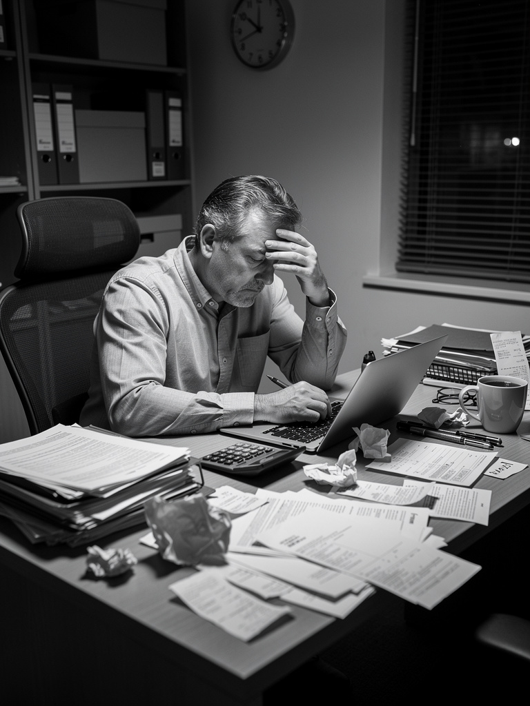 Late night paperwork